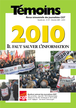 Il Faut Sauver L'information