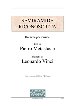 Semiramide Riconosciuta