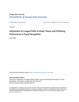 Intersection of Longest Paths in Graph Theory and Predicting Performance in Facial Recognition