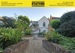 Lettings@Statons.Com Old Hatfield, Hertfordshire, AL9