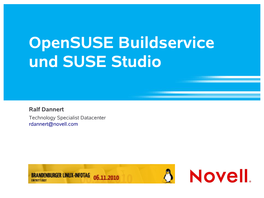 Opensuse Buildservice Und SUSE Studio