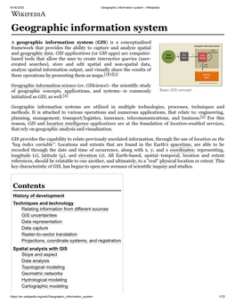 1. Geographic Information System