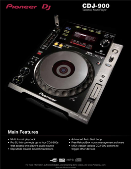 CDJ-900 Tabletop Multi Player