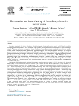 The Accretion and Impact History of the Ordinary Chondrite Parent Bodies