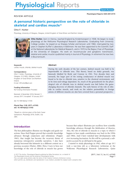 A Personal Historic Perspective on the Role of Chloride in Skeletal and Cardiac Muscle*