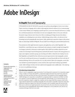 Adobe Indesign in Depth