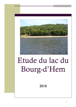 Etude Du Lac Du Bourg-D'hem