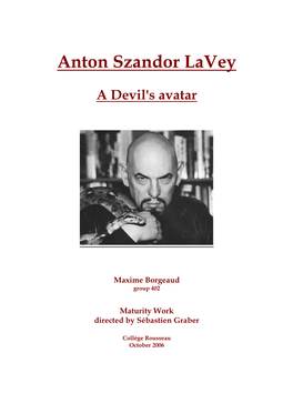 Anton Szandor Lavey