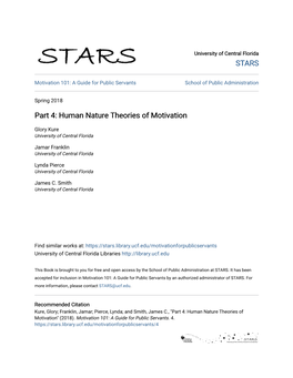 Human Nature Theories of Motivation