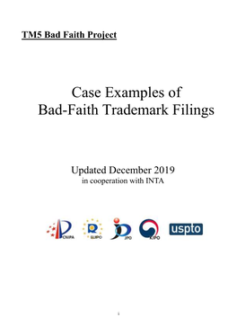 Case Examples of Bad-Faith Trademark Filings