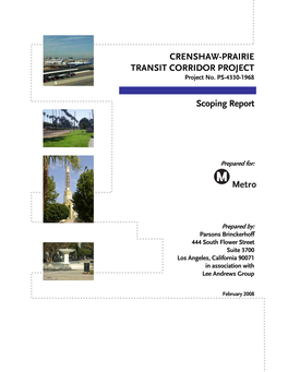 Crenshaw Final Scoping Report for Public