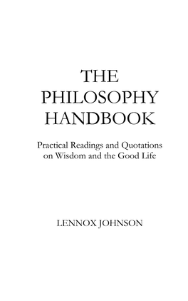 The Philosophy Handbook