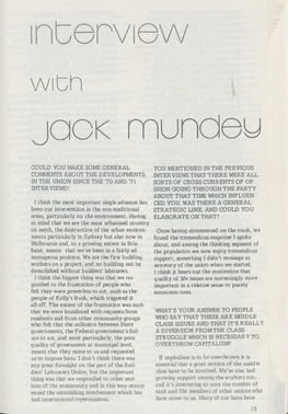 Interview with Jack Mundey