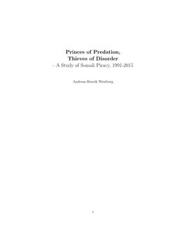 A Study of Somali Piracy, 1991-2015