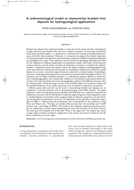 A Sedimentological Model to Characterize Braided River Deposits for Hydrogeological Applications