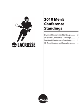 2010 Men's Conference Standings