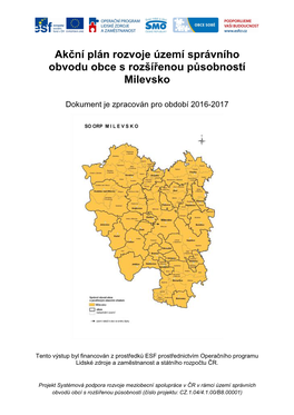 Akční Plán Rozvoje Území Správního Obvodu Obce S Rozšířenou Působností Milevsko