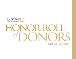 Honor Roll Ofdonors