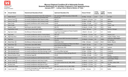 Missouri Regional Condition 2 Seasonal Restrictions for Activities