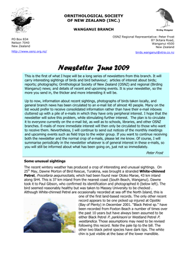 Newsletter Jun 2009