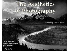 The Aesthetics of Photography – Emma Gilette (19MB PDF)