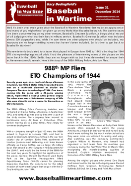 988Th MP Fliers ETO Champions of 1944