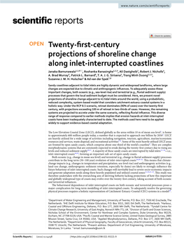 Twenty-First-Century Projections of Shoreline Change Along Inlet