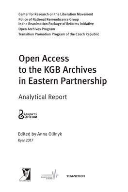 Open Access to the KGB Archives in Eastern Partnership