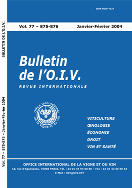 Bulletin De L'o.I.V