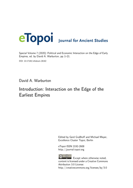 Interaction on the Edge of the Earliest Empires