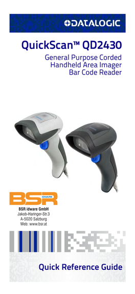 Quickscan™ QD2430 General Purpose Corded Handheld Area Imager Bar Code Reader