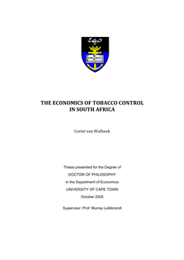 The Economics of Tobacco Control in South Africa