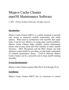 MCC Users Manual