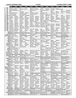 Sunday Morning Grid 10/18/20 Latimes.Com/Tv