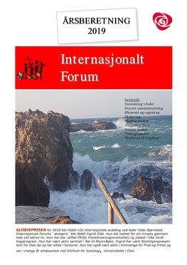 Internasjonalt Forum ÅRSBERETNING 2019