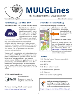 Muuglines the Manitoba UNIX User Group Newsletter