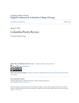 Columbia Poetry Review Publications