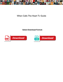 When Calls the Heart Tv Guide