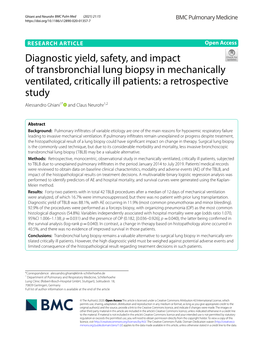 Diagnostic Yield, Safety, and Impact of Transbronchial Lung Biopsy In