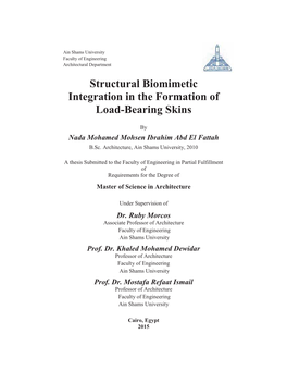 Structural Biomimetic Integration in the Formation of Load-Bearing Skins