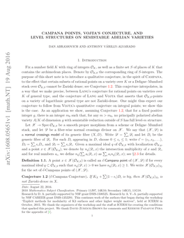 Arxiv:1608.05651V1 [Math.NT]