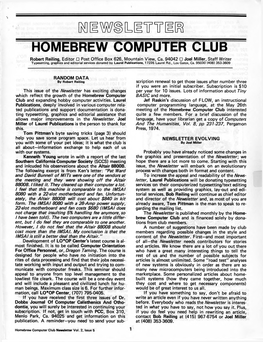 Homebrew Computer Club