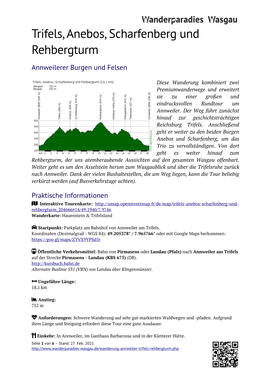 Trifels, Anebos, Scharfenberg Und Rehbergturm