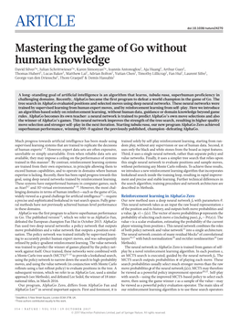 Mastering the Game of Go Without Human Knowledge