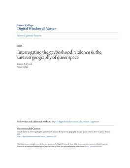 Violence & the Uneven Geography of Queer Space