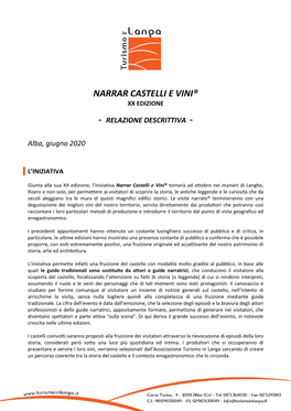 Turismo in Langa Cercando Di Creare Un Percorso Coerente Tra La Storia Del Castello E Il Contesto Enogastronomico Che Lo Circonda