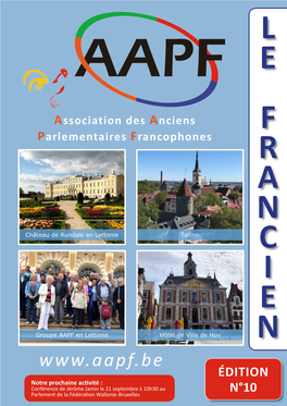 Association Des Anciens Parlementaires Francophones 2 Édito