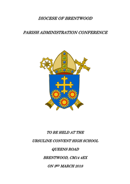 Diocese of Brentwood Parish Administration Conference