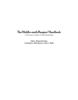 The Middle-Earth Rangers' Handbook