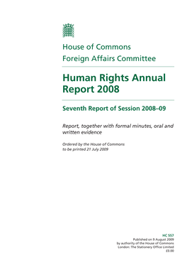 Human Rights Annual Report 2008